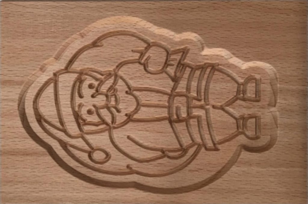 Speculaasplank Kerstman Horizontaal