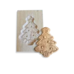 Speculaasplank kerstboom met speculaasje erbij